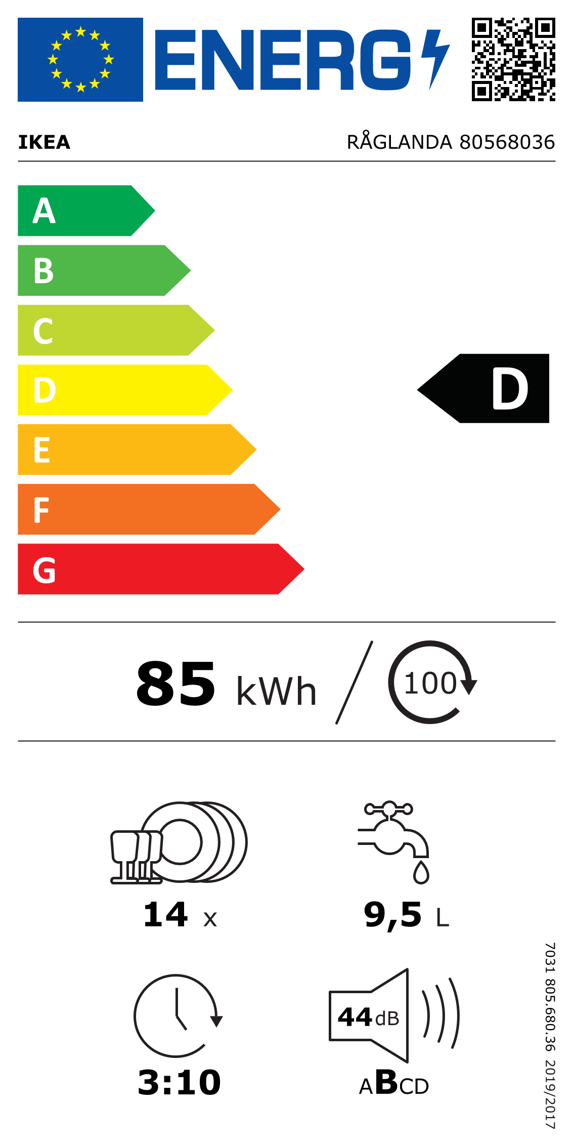 Energy Label Of: 80568036